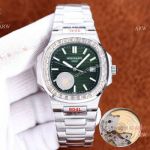 Swiss Quality Patek Philippe Nautilus Olive Green Dial Diamond Watch 8215 Citizen